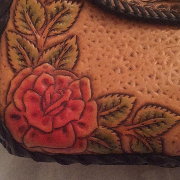 Vintage Tooled Shoulder Bag - Picture 3 of 8